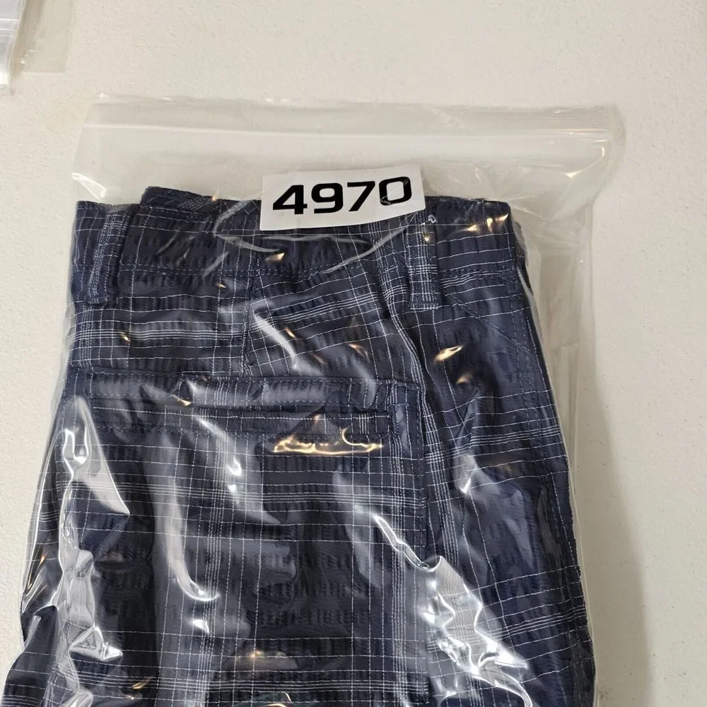 Tommy Bahama Golf Short Mens Size 32 (Meas. 34) Blue Plaid Performance Chino VGC